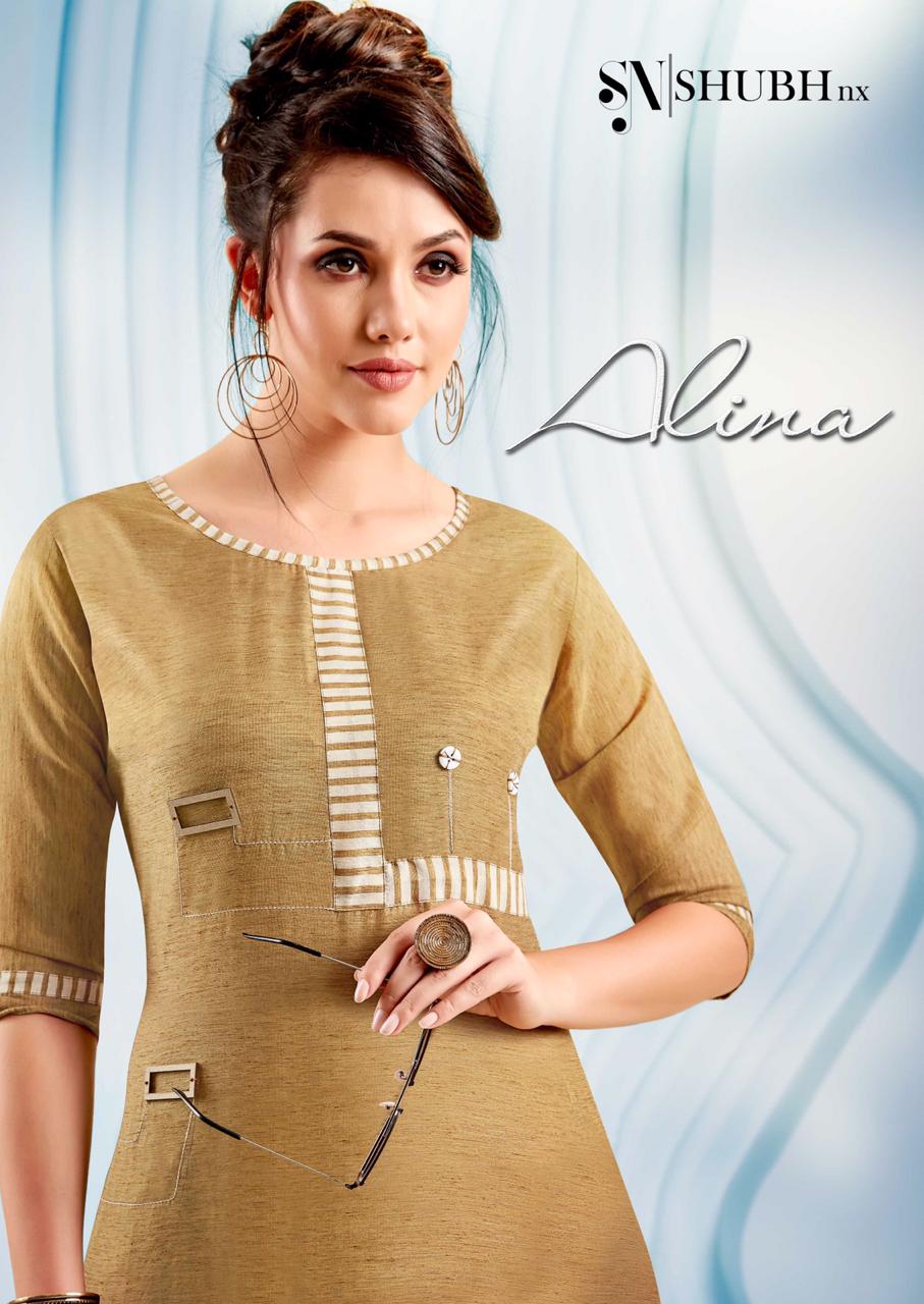 Shubh Nx Present Alina Vol 1 Handloom Long Top With Plazzo Collection