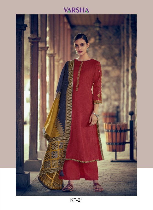 Varsha Presenting Kathaa Vol 2 Kora Silk Party Wear Salwar Suit Catlog