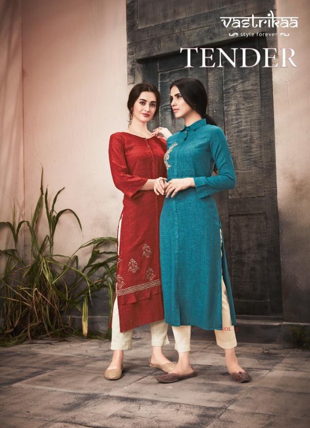 Vastrikaa Launch Tender Rayon With Zari Work Kurti Wholesale Rate