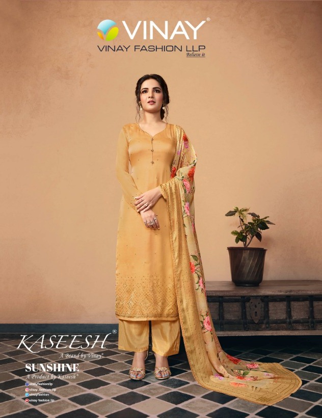 Vinay Fashion Kaseesh Sunshine Satin Georgette Printed Salwar Suit Exporter