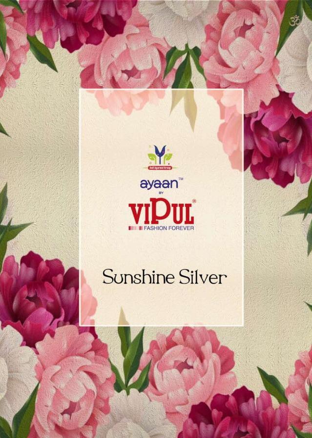 Vipul Fashion Present Sunshine Silver Georgette Print Saree Outfit In Surat Market