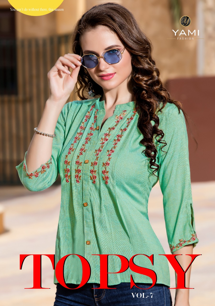 Yami Fashion Launch Topsy Vol 7 Rayon Short Top Catlog Collection