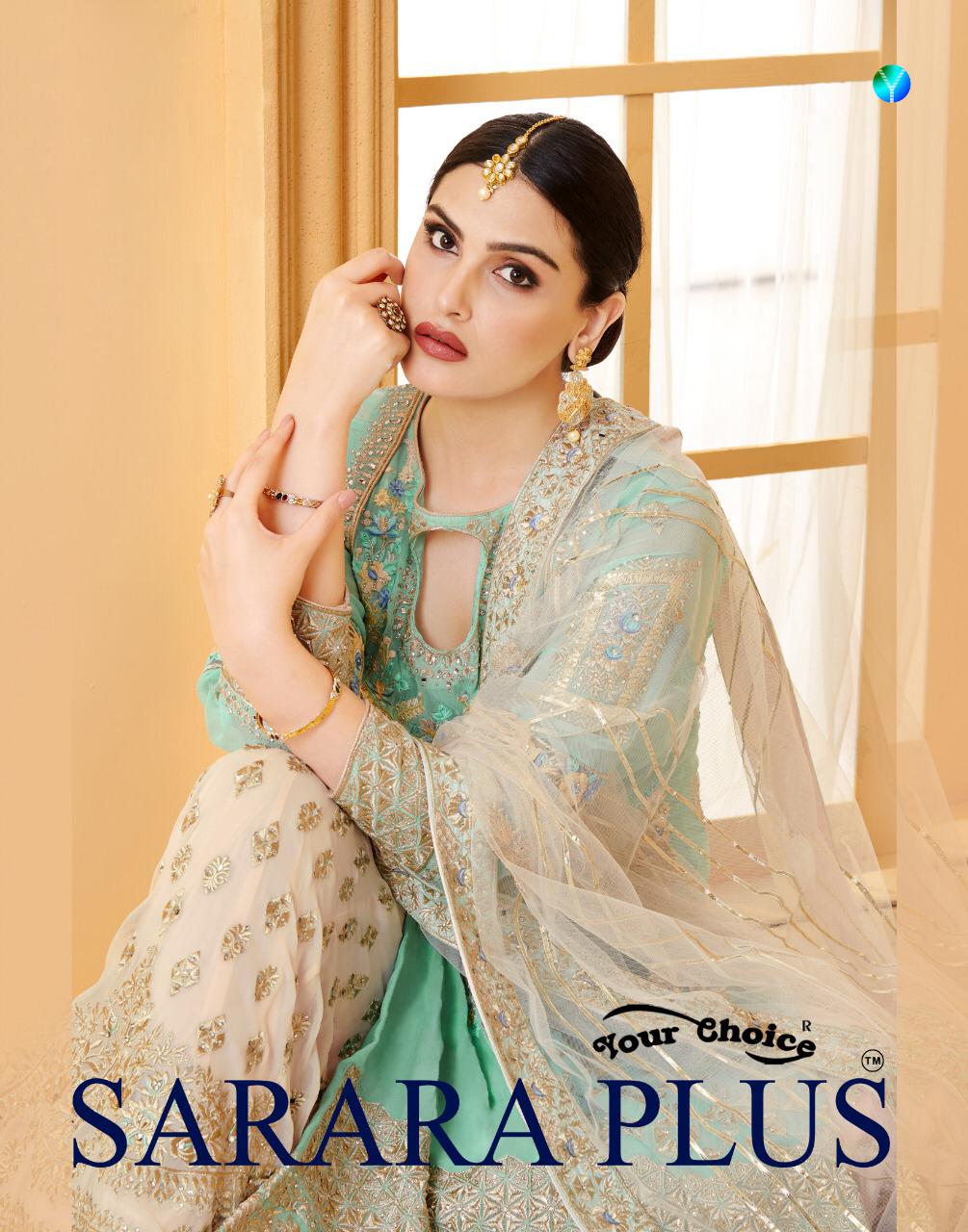 Your Choice Sarara Plus Georgette Designer Sarara With Combo Pattern Style Suit Concept