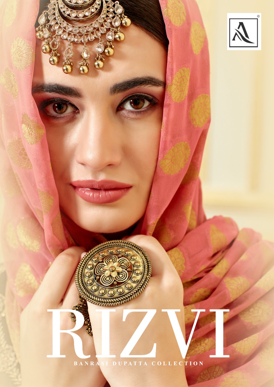 Alok Suit Present Rizvi Jam Satin With Designer Heavy Look Dress Materials