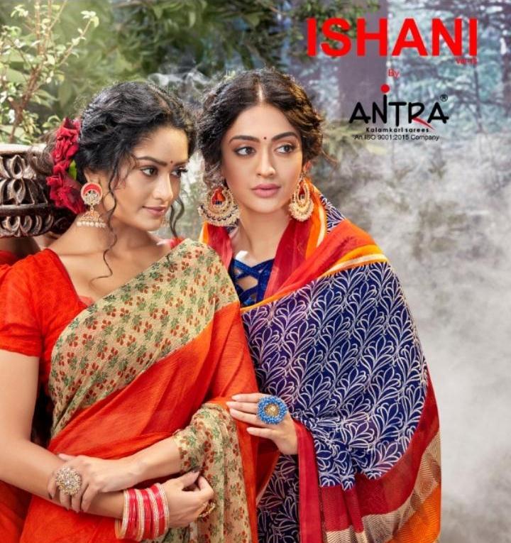 Antra Lifestyle Ishani Vol 3 Chiffon Print Casual Wear Saree Clothing Store At Cheapest Rate