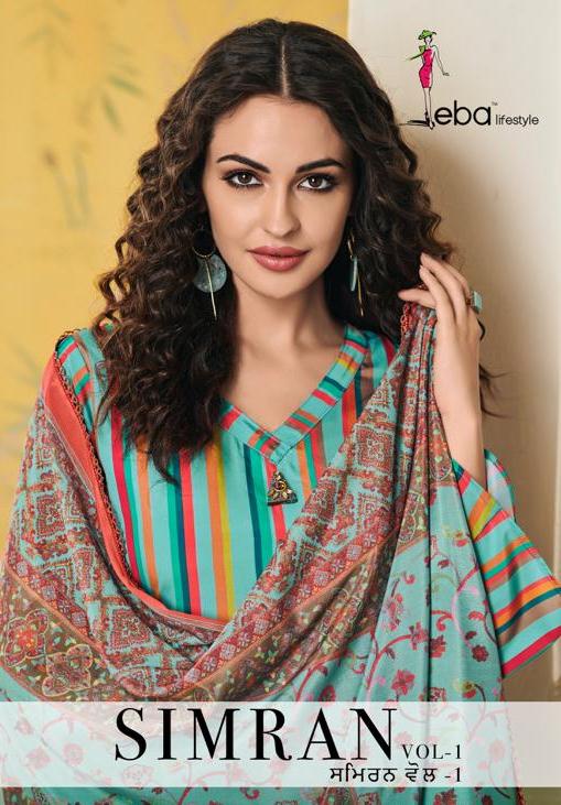 Eba Lifestyle Launch Simran Vol 1 Crape Digital Print Salwar Suit Wholesaler