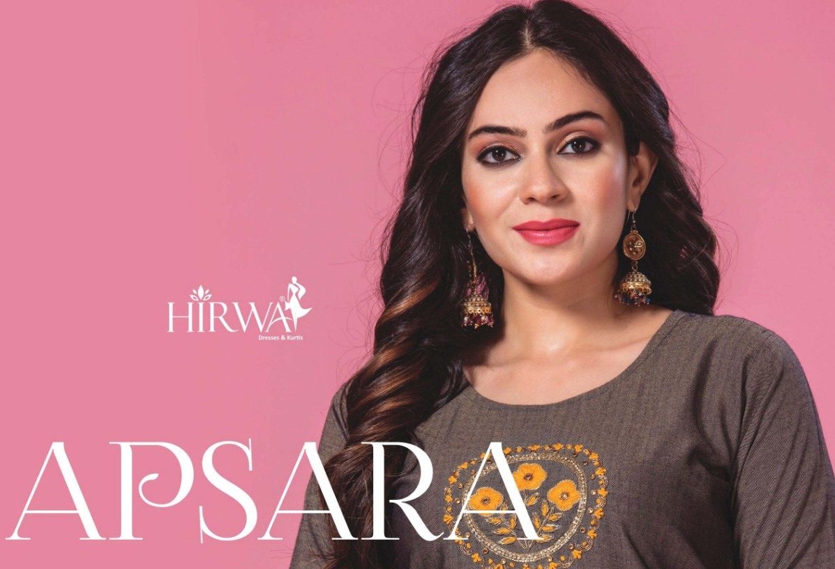 Hirwa Present Apsara Reyon Hand Embroidery Stylish Kurti Collection