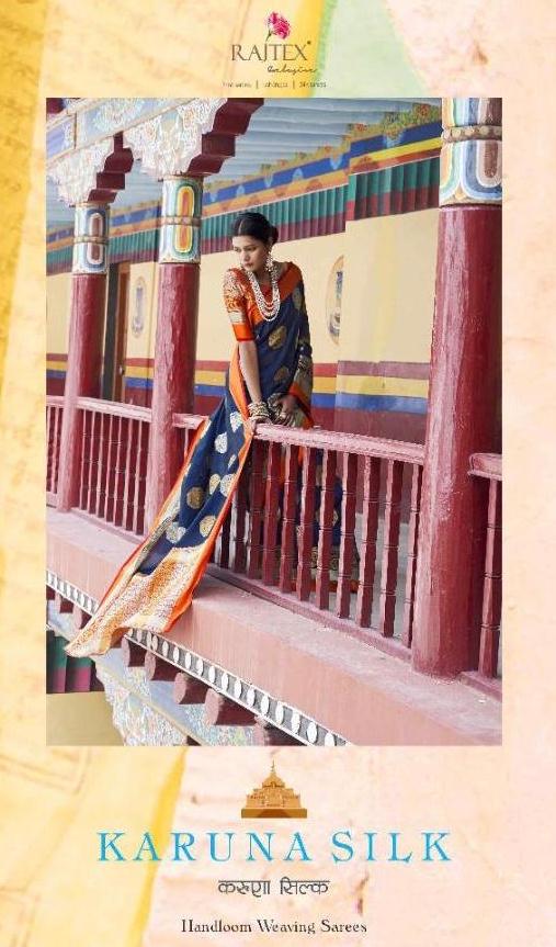 Karuna Silk By Raj Tex Traditional Wear Satin Saree Online Shopping In Surat