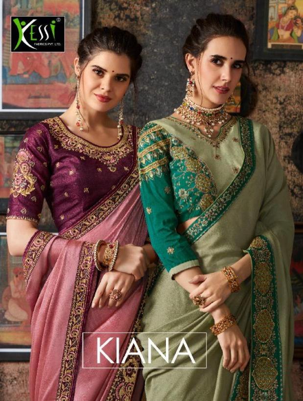 Kessi Present Kiana 9501-9507 Series Georgette Dola Silk Designer Heavy Look Saree