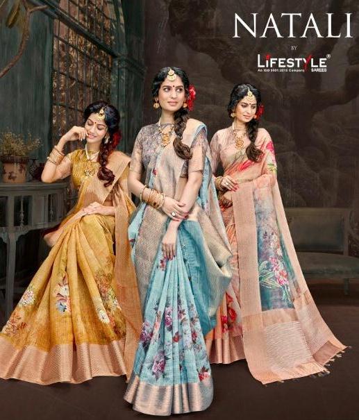 Lifestyle Present Natali Designer Party Wear Saree Authorized Supplier In Surat