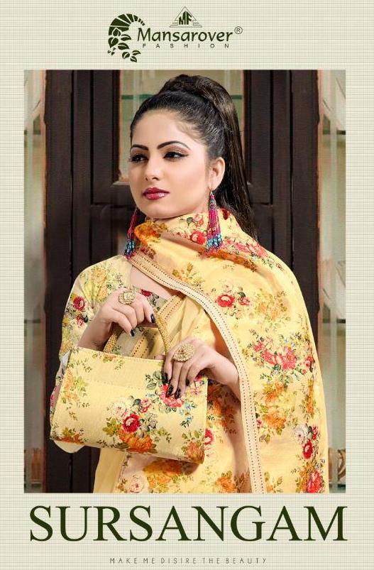 Mansarover Fashion Sursangam Vol 1 Digital Print Free Gift Purse Saree Combination Supplier