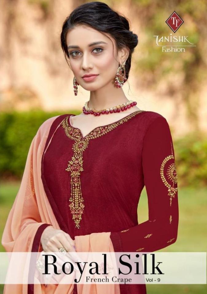 Royal Silk Vol 9 Of Tanishk Fashion French Crape Salwar Kameez