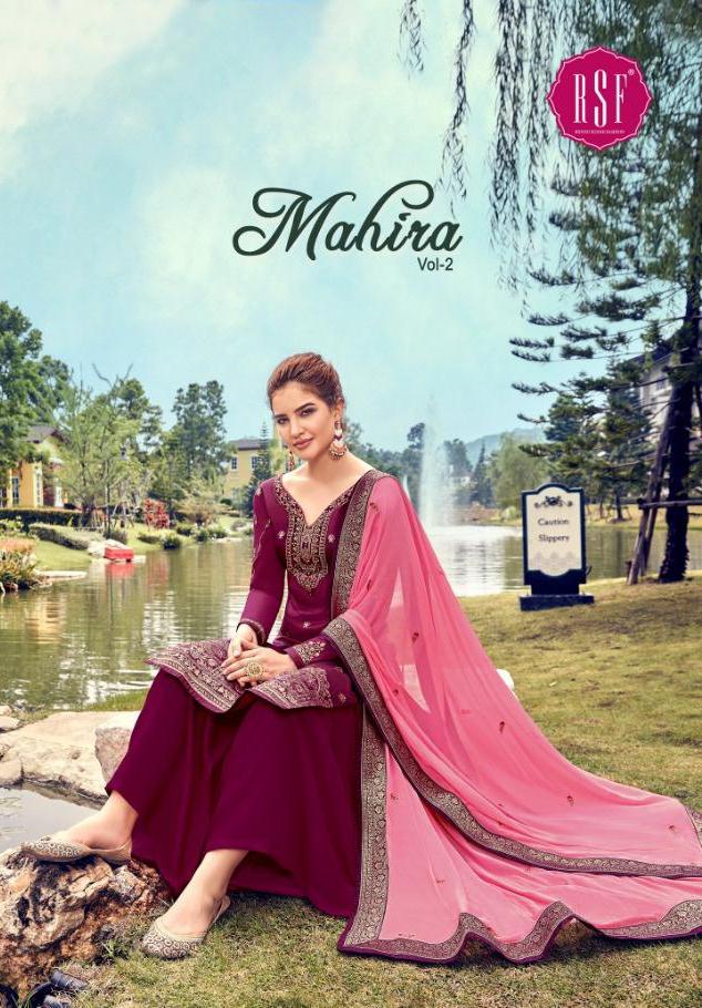 Rsf Launch Mahira Vol 2 Silk Jacquard Salwar Suit Best Rate For Diwali Collection