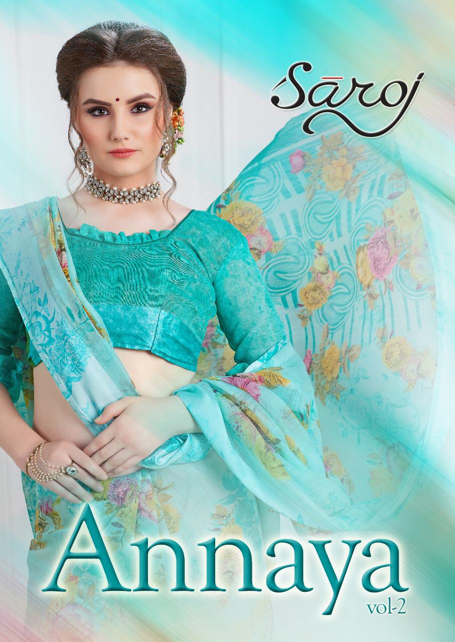 Saroj Launch Annaya Vol 2 Cotton Printed Saree Seller Surat Wholesaler