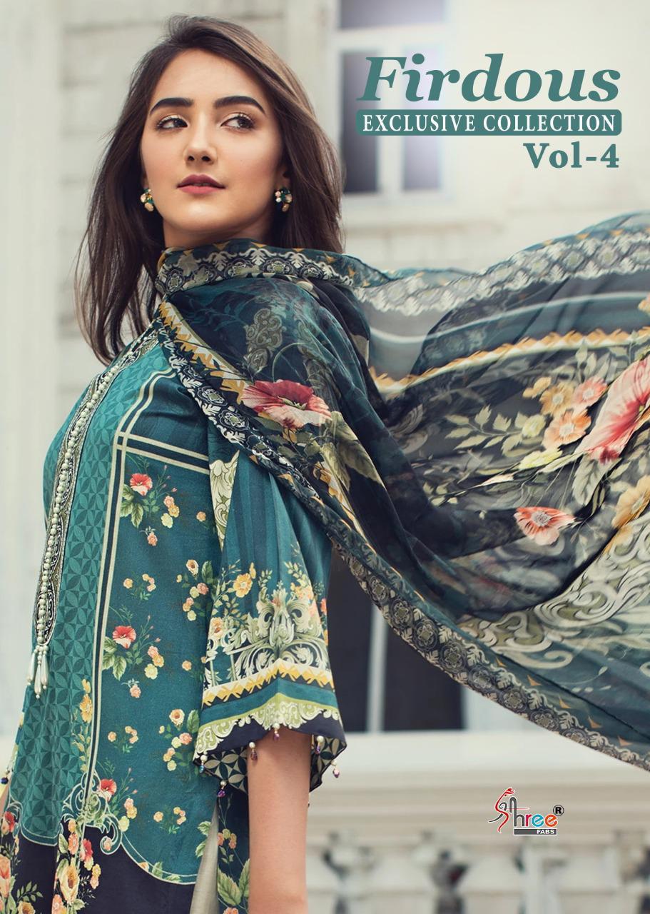 Shree Fab Launch Firdous Exclusive Collection Vol 4 Cotton Print Salwar Suit Online