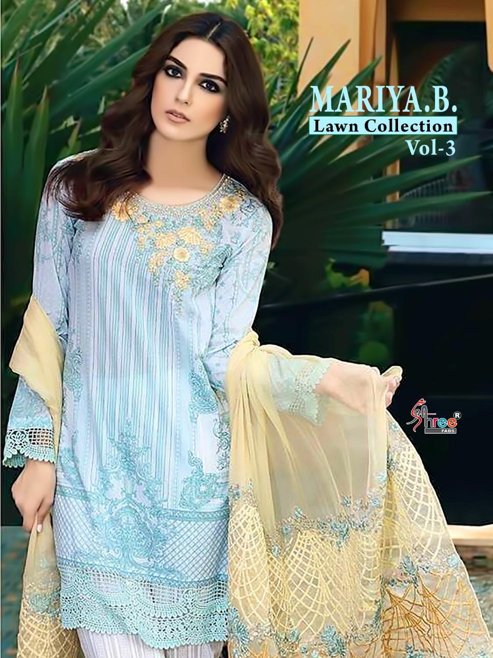 Shree Fab Mariya B Lawn Collection Vol 3 Pure Cotton Salwar Suit Concept In Surat