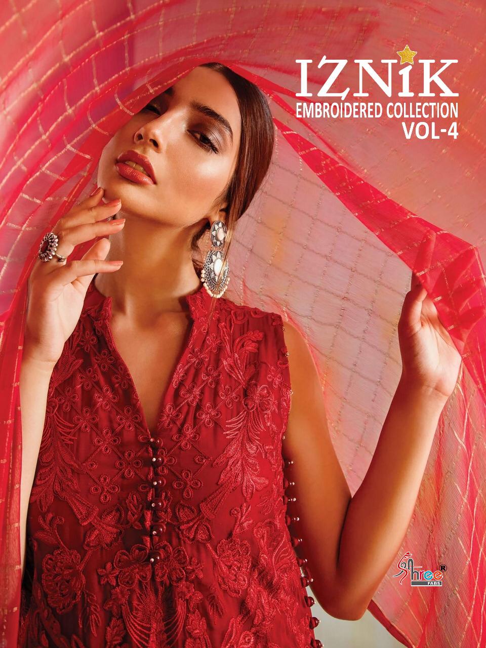 Shree Fabs Iznic Embroidered Collection Vol 4 Georgette Pakistani Suit Collection