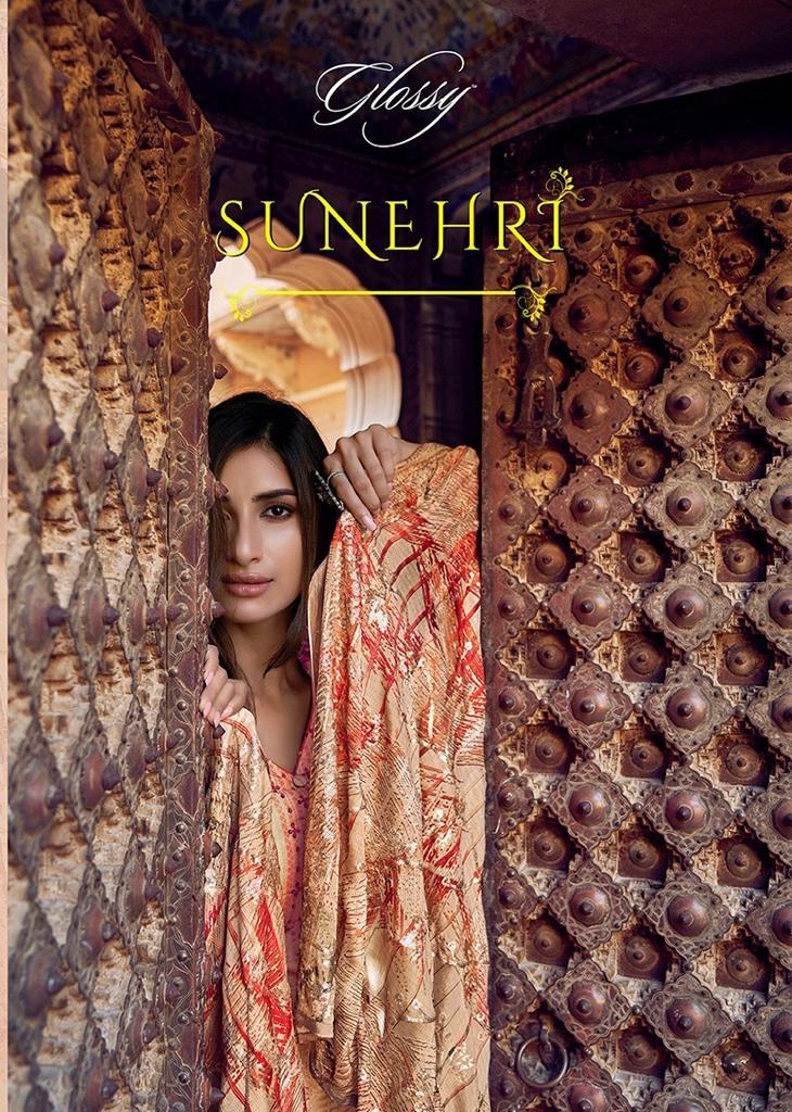 Sunehri By Glossy 1287-1294 Series Viscose Maslin Party Wear Salwar Kameez