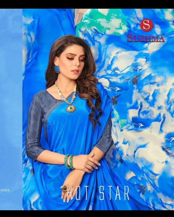 Sushma Present Hot Star Crape Printed Casual Wear Saree Collection