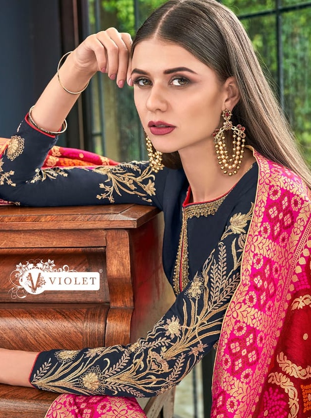 Swagat Violet 6201-6214 Series Silk Indian Festive Dresses Collection 2019