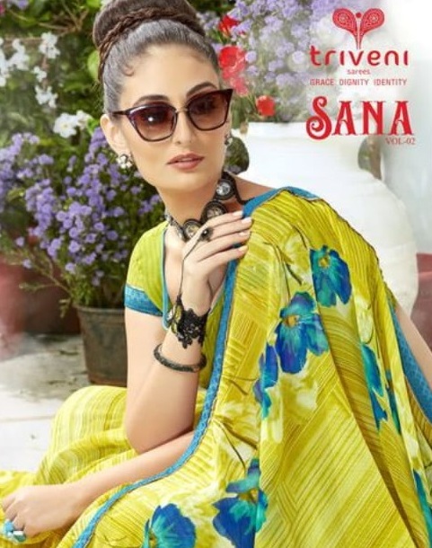 Triveni Saree Sana Vol 2 Georgette Casual Wear Saree At Cheapest Rate