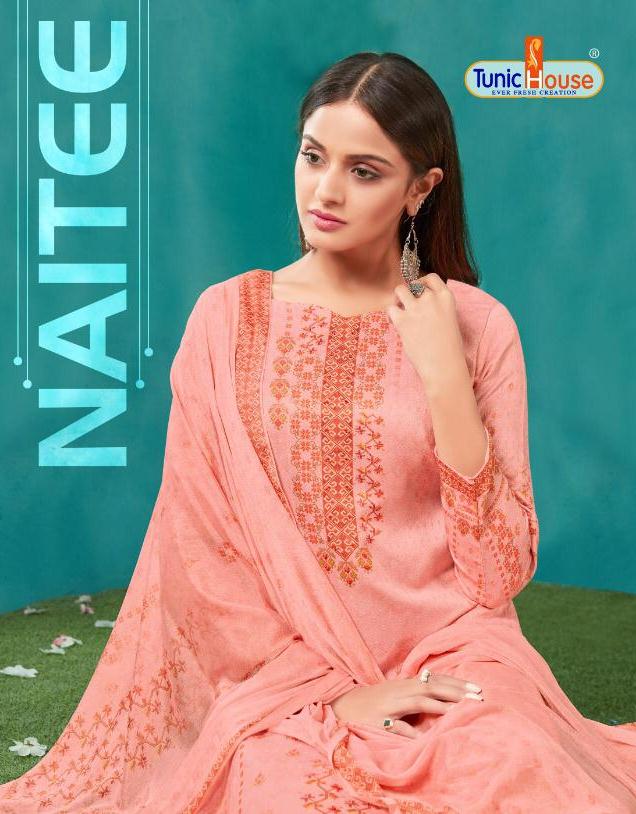 Tunic House Launch Naitee Pashmina Digital Print Salwar Suit Wholesaler