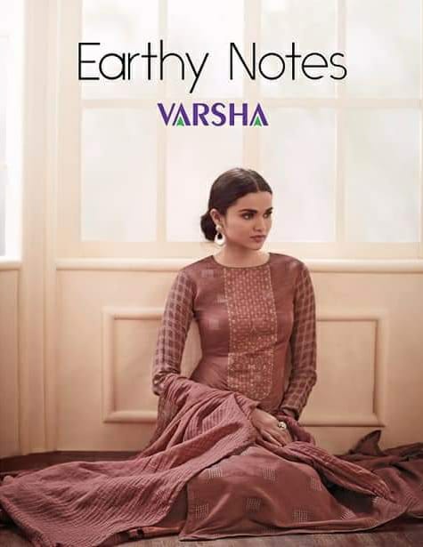 Varsha Present Earthy Notes Embroidery Work Salwar Suit Trader In Surat Market