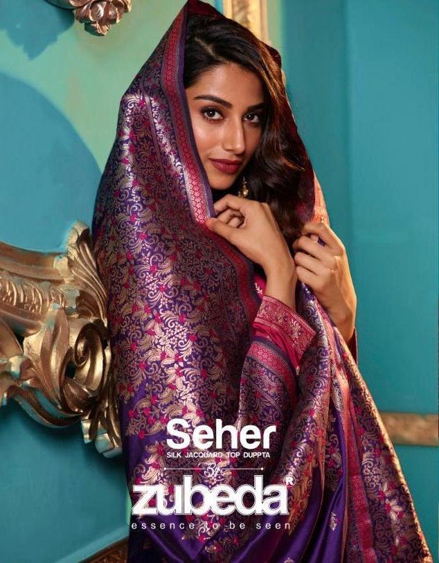 Zubeda Seher Silk Jacquard With Diamond Work Heavy Look Party Wear Suit Supplier