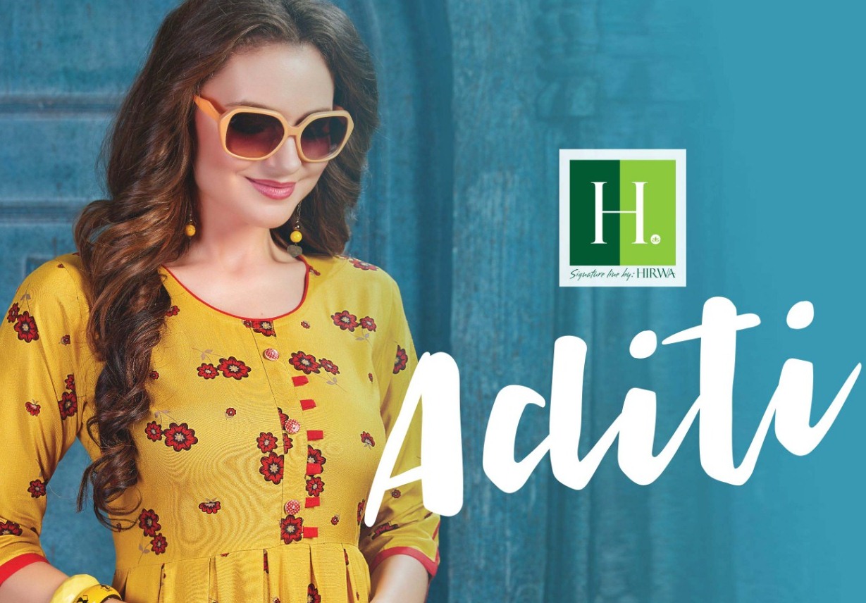 Aditi By Hirwa Latest Fancy Daily Wear Kurti Wholesale Price In Surat Market