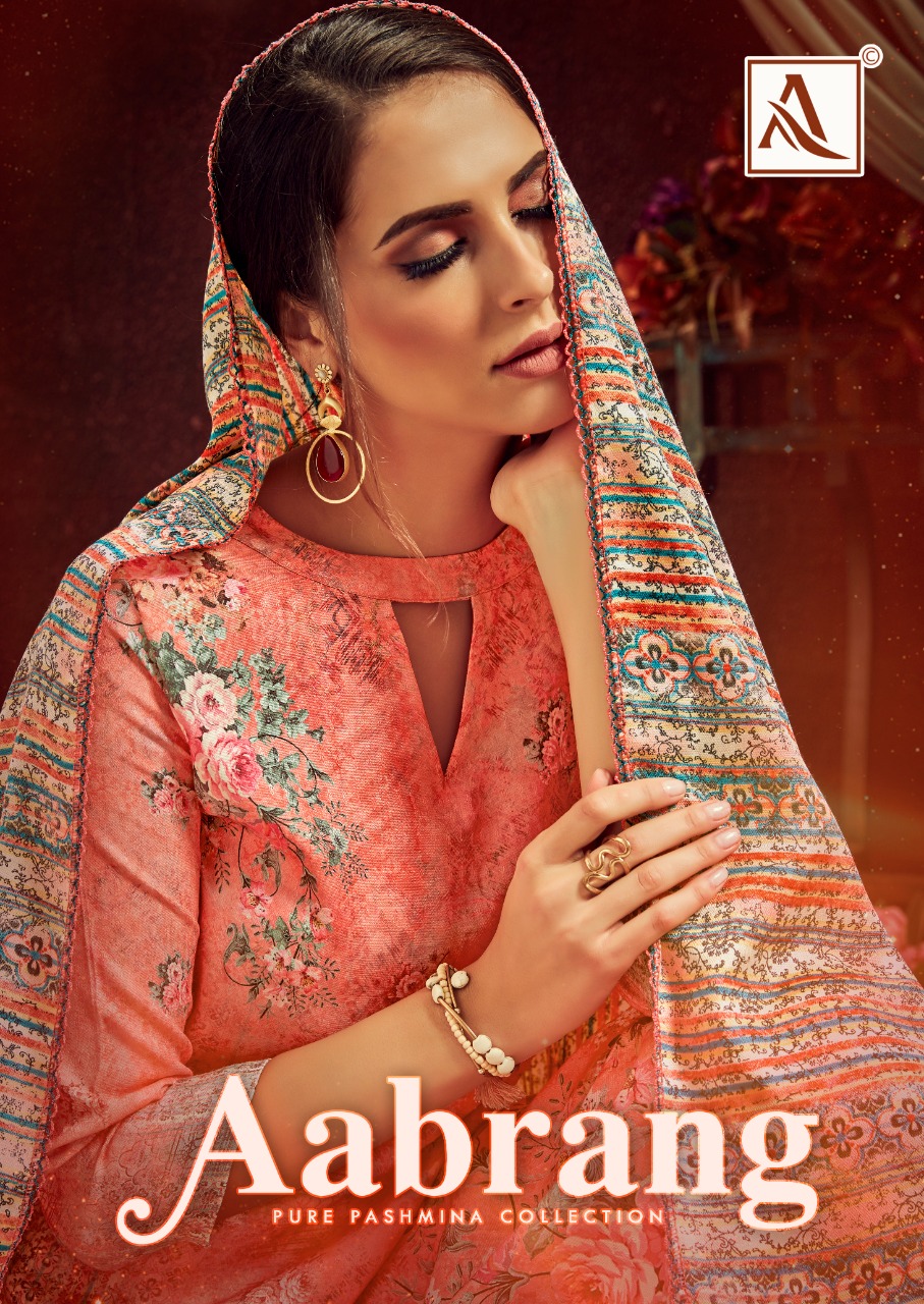 Alok Suit Aabrang Wool Pashmina Jequard Salwar Kameez For Winter Collection