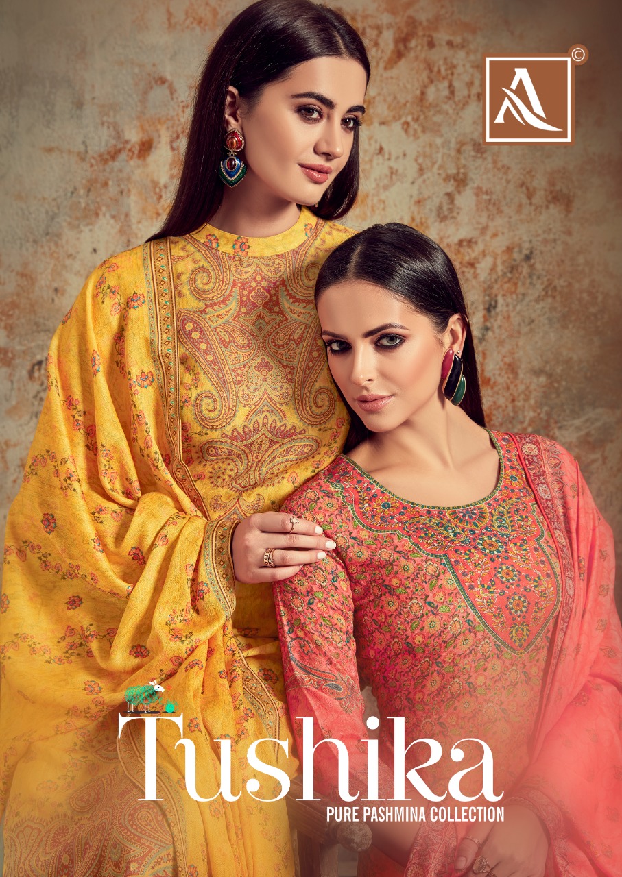 Alok Suit Tushika Wool Pashmina Jequard Designer Fancy Salwar Suit Collection