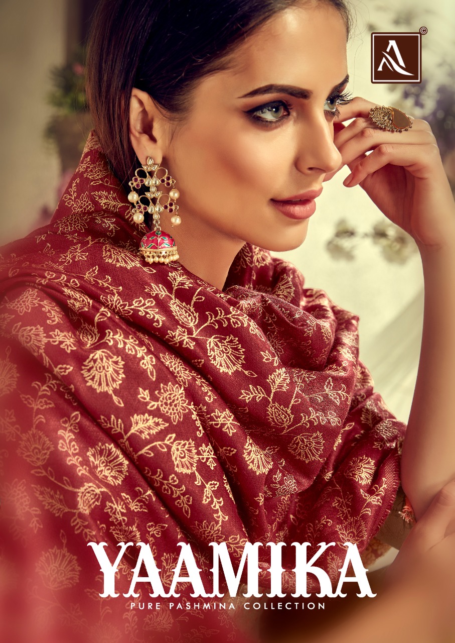 Alok Suit Yaamika Pure Pashmina Print With Embroidery Salwar Kameez