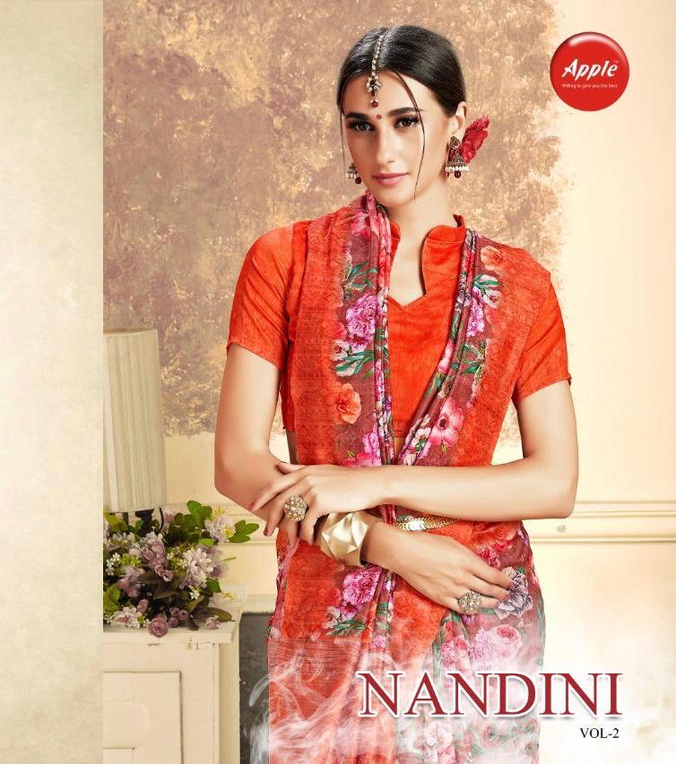 Apple Nandini Silk Vol 2 Pure Silk Casual Wear Saree Wholesale Rate