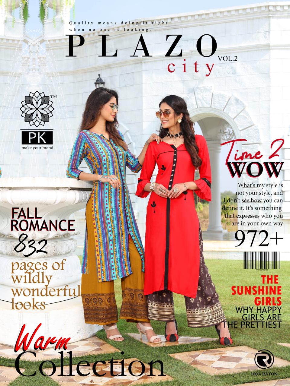 Aradhana Plazo City Vol 2 Rayon With Ordinary Print Exclusive Kurti With Plazzo