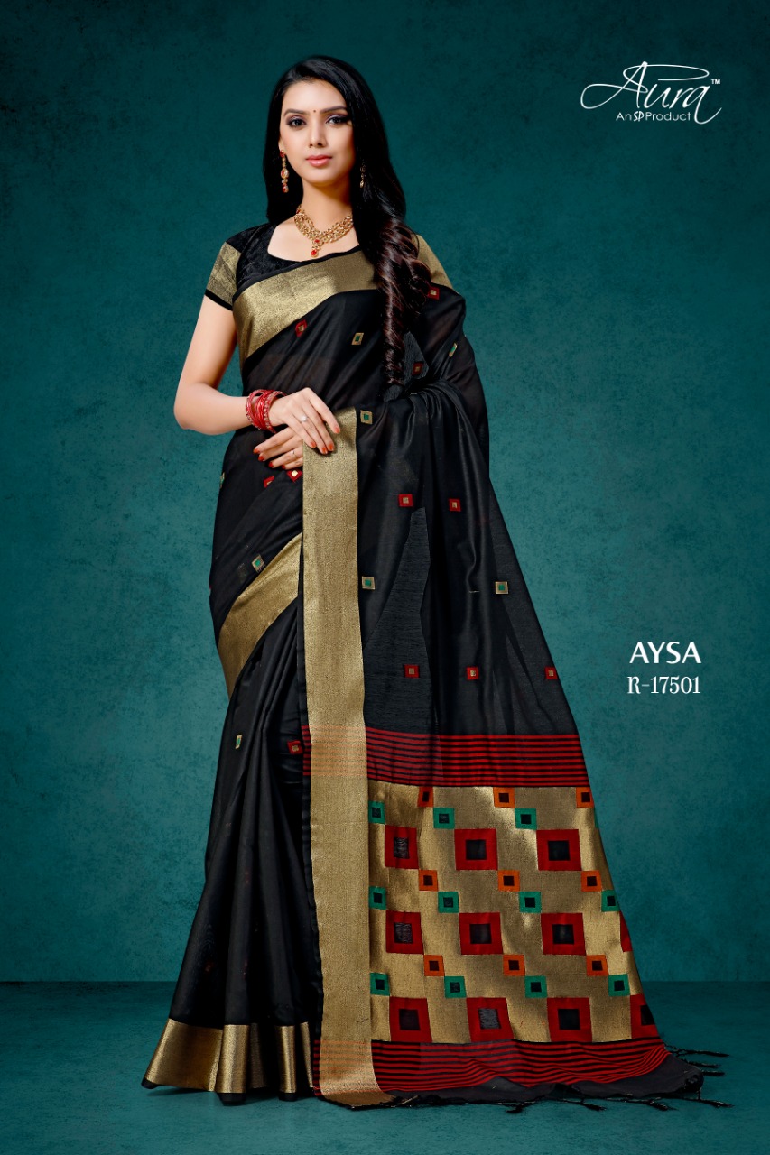 Aura Present Aysa Designer Chanderi Fancy Saree Collection Wholesaler