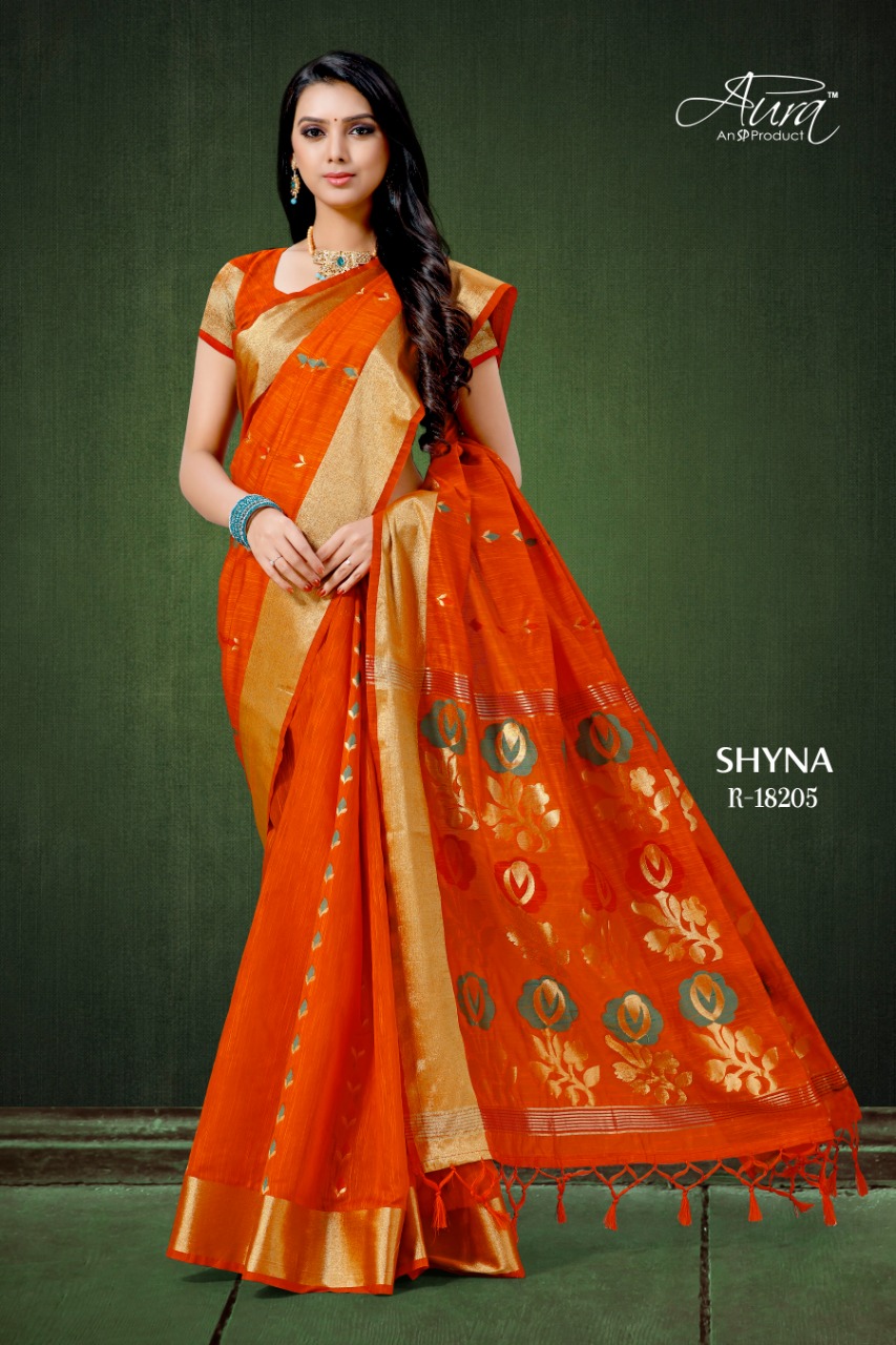 Aura Saree Shyna Chanderi Designer Traditional Wear Saree Authorized Supplier