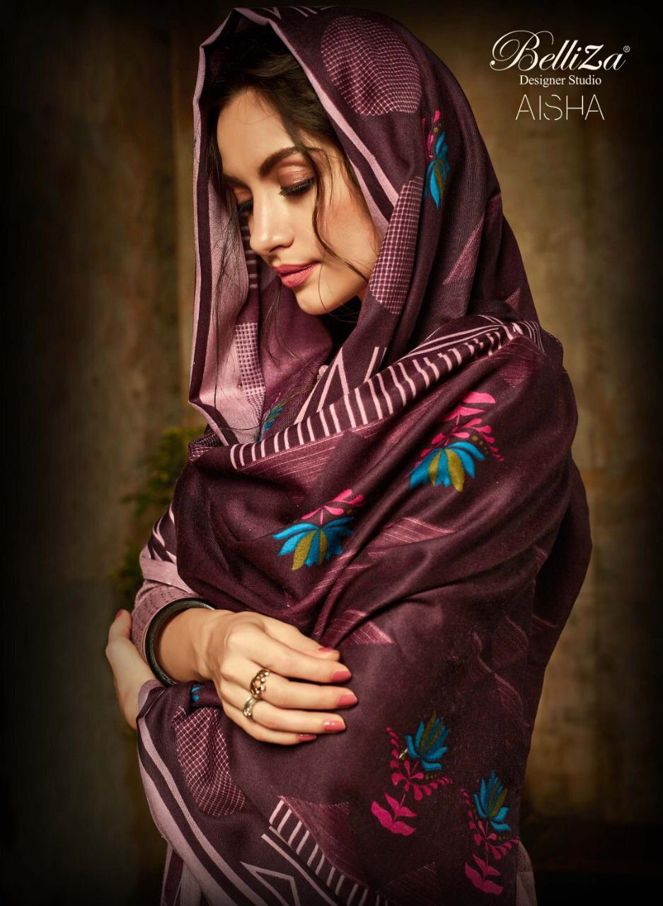 Belliza Present Aisha Vol 2 Pashmina Designer Printed Dress Materials Seller