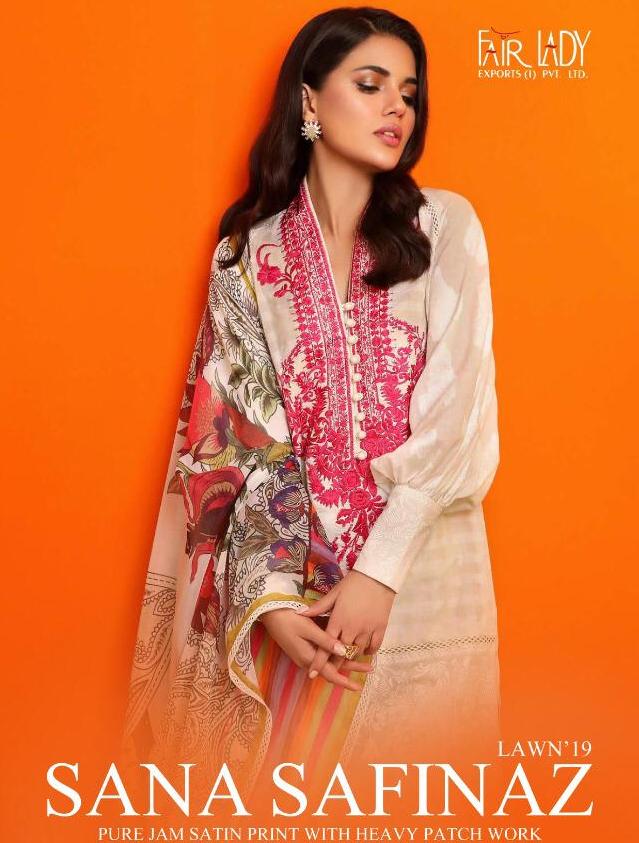 Fair Lady Sana Safinaz Lawn 19 Jam Satin Pakistani Pattern Suits Catalog