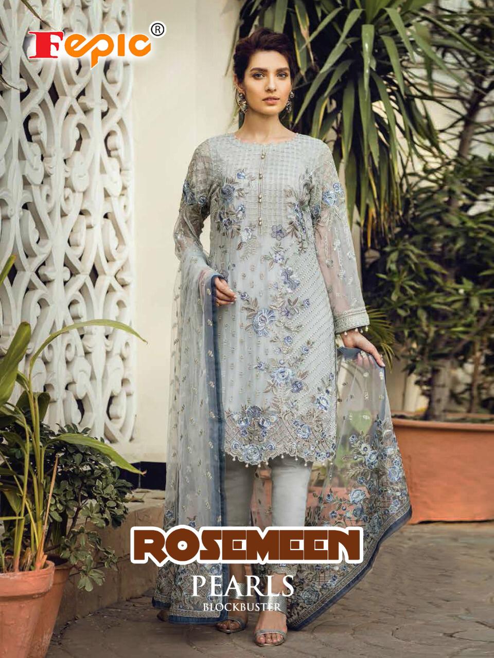 Fepic Rosemeen Pearls Blockbuster Georgette Pakistani Dress Materials