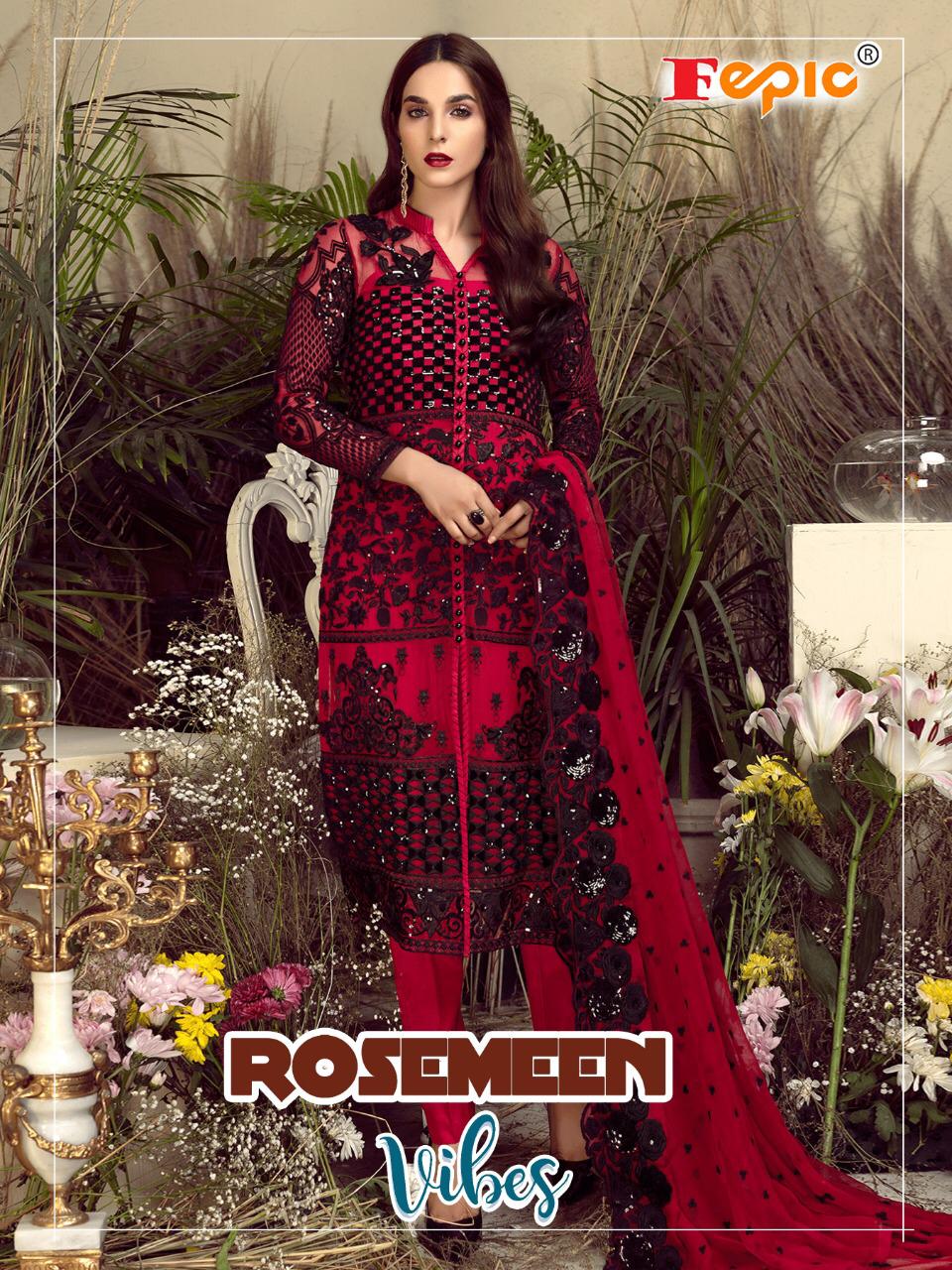 Fepic Rosemeen Vibes Georgette Net Pakistani Salwar Kameez Wholesaler