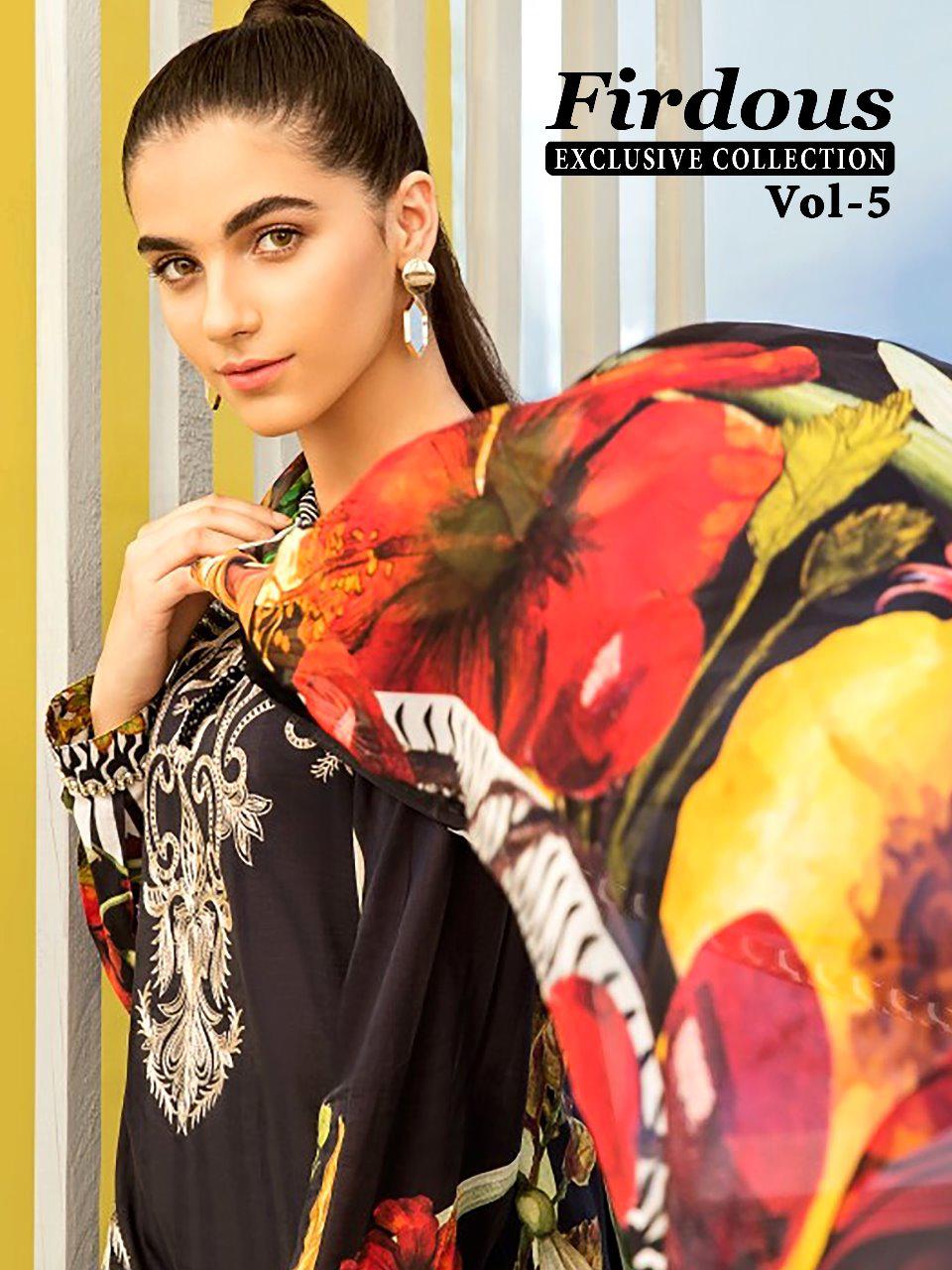 Firdous Exclusive Collection Vol 5 By Shree Fabs Cotton Pakistani Dress Materials