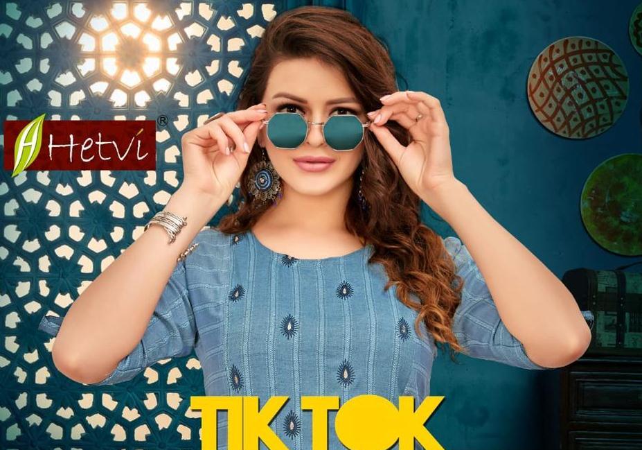 Hetvi Present Tik Tok Rayon Stylish Designer Kurti Catlog Collection