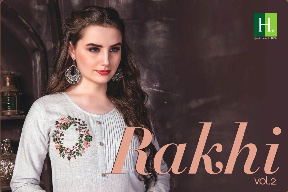 Hirwa Present Rakhi Vol 2 Rayon With Embroidery Work Latest Kurti Collection