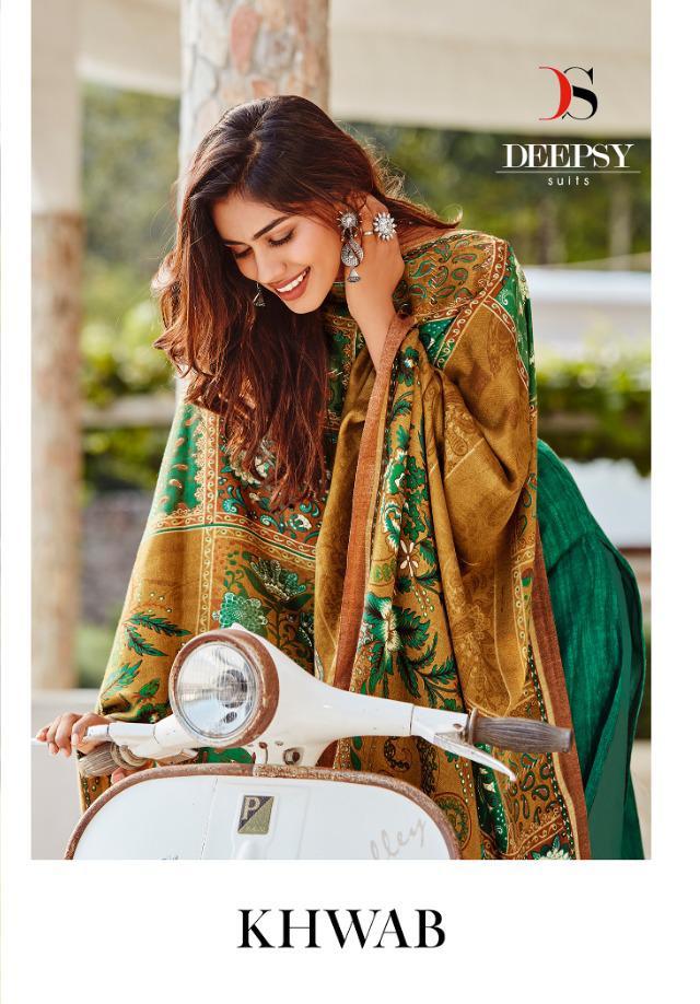 Khwab By Deepsy Pashmina Printed Embroidery Salwar Suit For Winter Collection