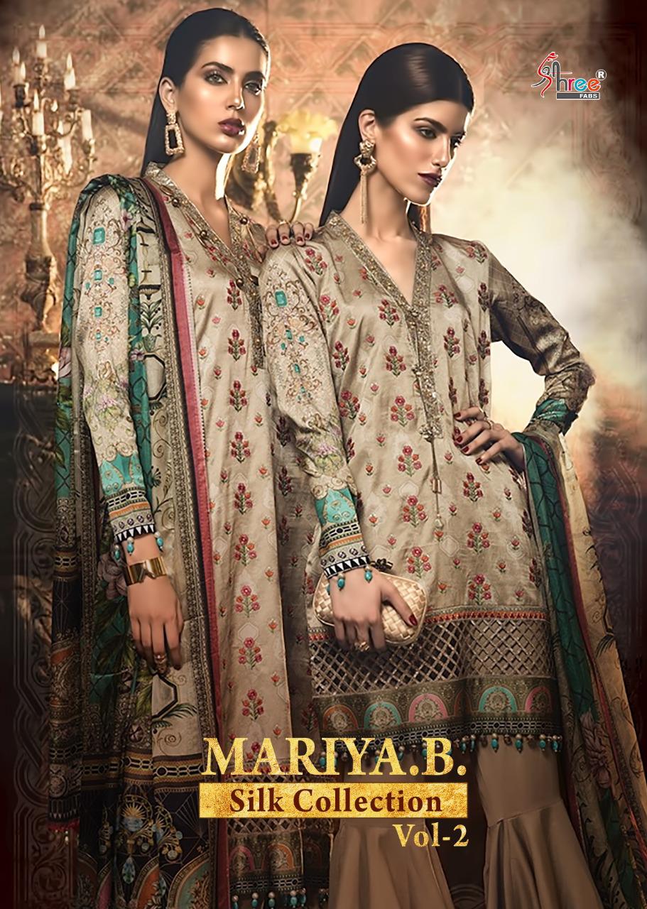 Mariya B Silk Collection Vol 2 By Shree Fabs Satin Print With Embroidery Salwar Suit