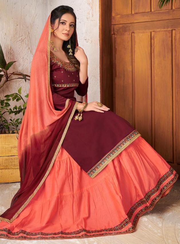 Meghali Launch Kittu Jam Satin Ghagra Style Salwar Kameez In Surat Market