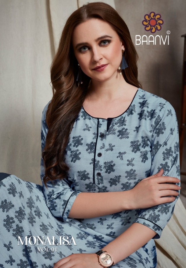 Monalisa By Baanvi Rayon Printed Formal Daily Wear Long Kurti