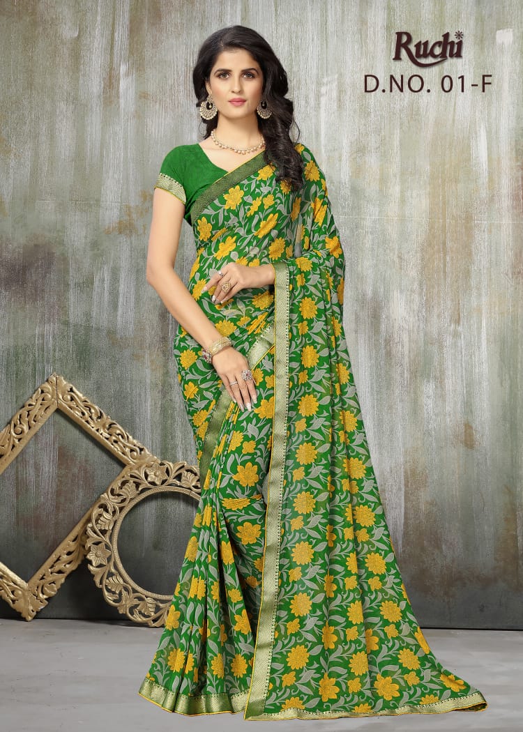 Ruchi Present Jaanki Georgette Printed Fashionable Saree Seller