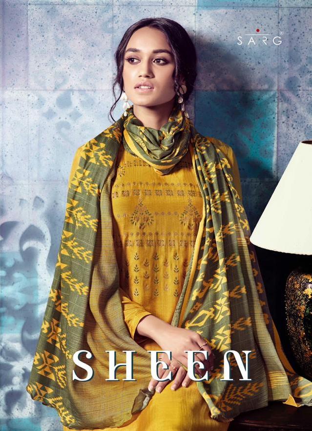 Sarg Present Sheen Cotton Silk Designer Salwar Kameez Seller