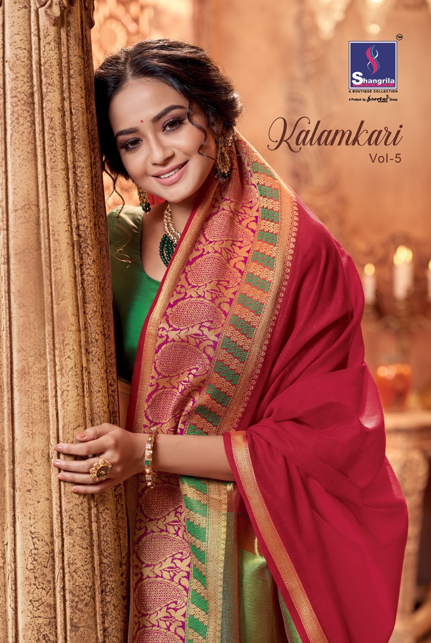 Shangrila Launch Kalamkari Vol 5 Indian Handloom Saris Collection Buy Online